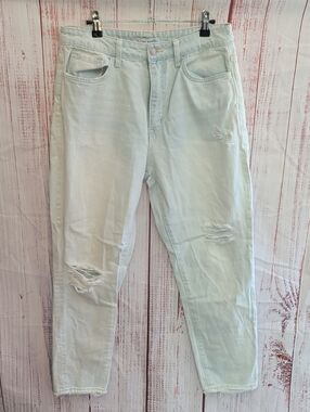 Flying Monkey Light Blue High-Rise Distressed Jeans